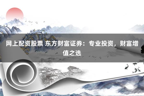 网上配资股票 东方财富证券：专业投资，财富增值之选